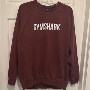 EUC Gym Shark Maroon Oversized Sweatshirt Size L